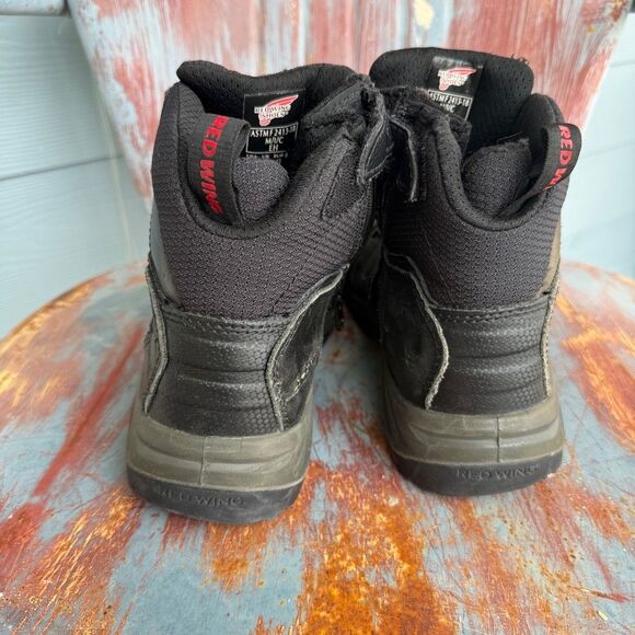 Red Wing Tradesman 3532 Black Waterproof Safety Toe Side-Zip Work Boots Size 10